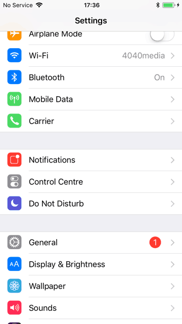 iphone settings