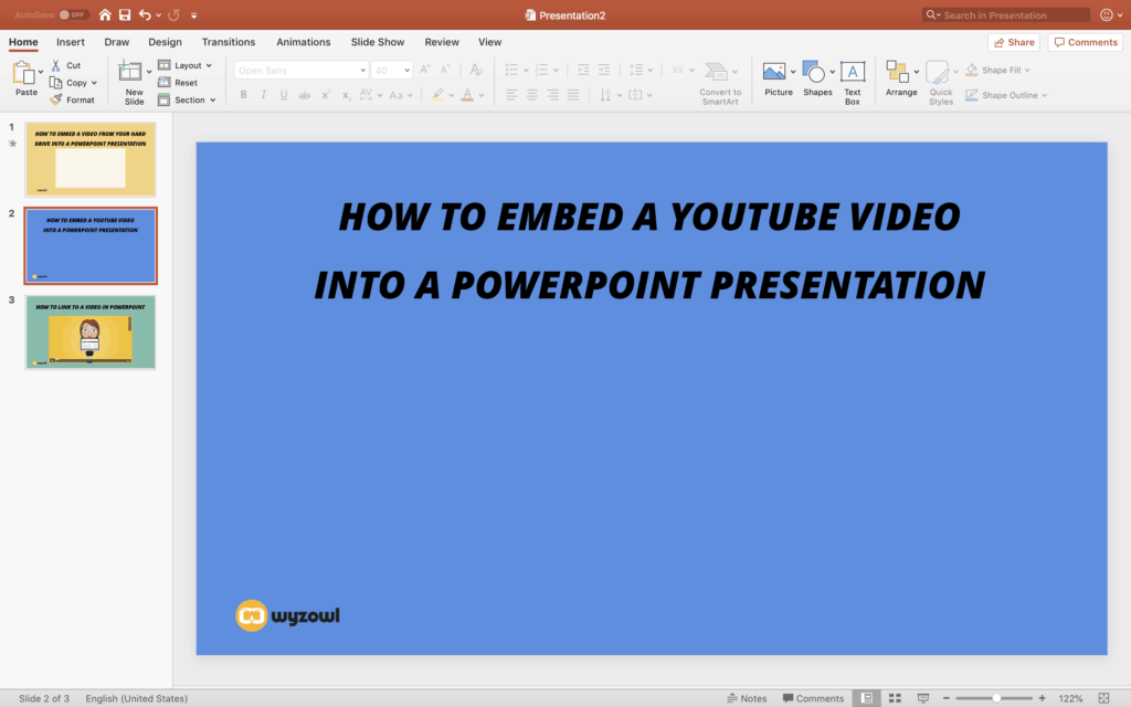 embed youtube in powerpoint