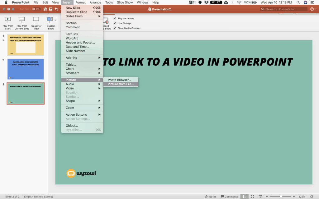 embed video in powerpoint