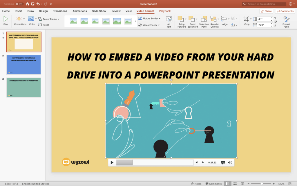 embedded video presentations