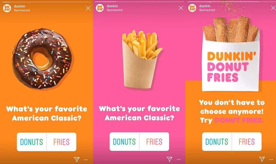 dunkin instagram ad