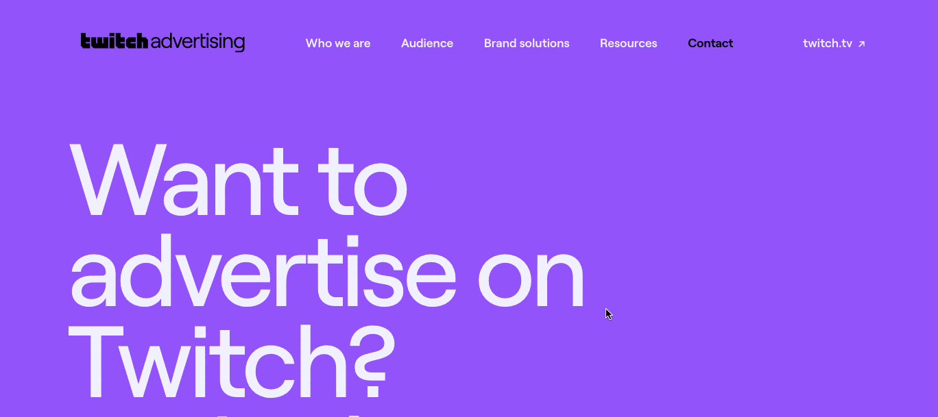Twitch ads form