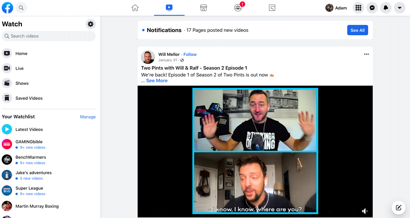 Facebook video