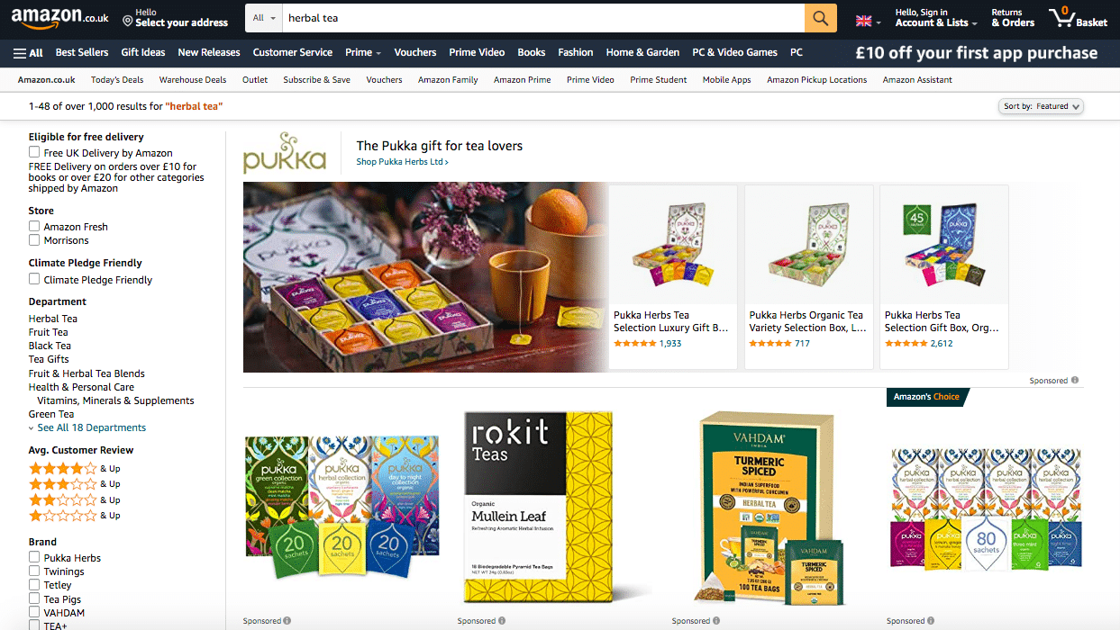 Amazon + Pukka