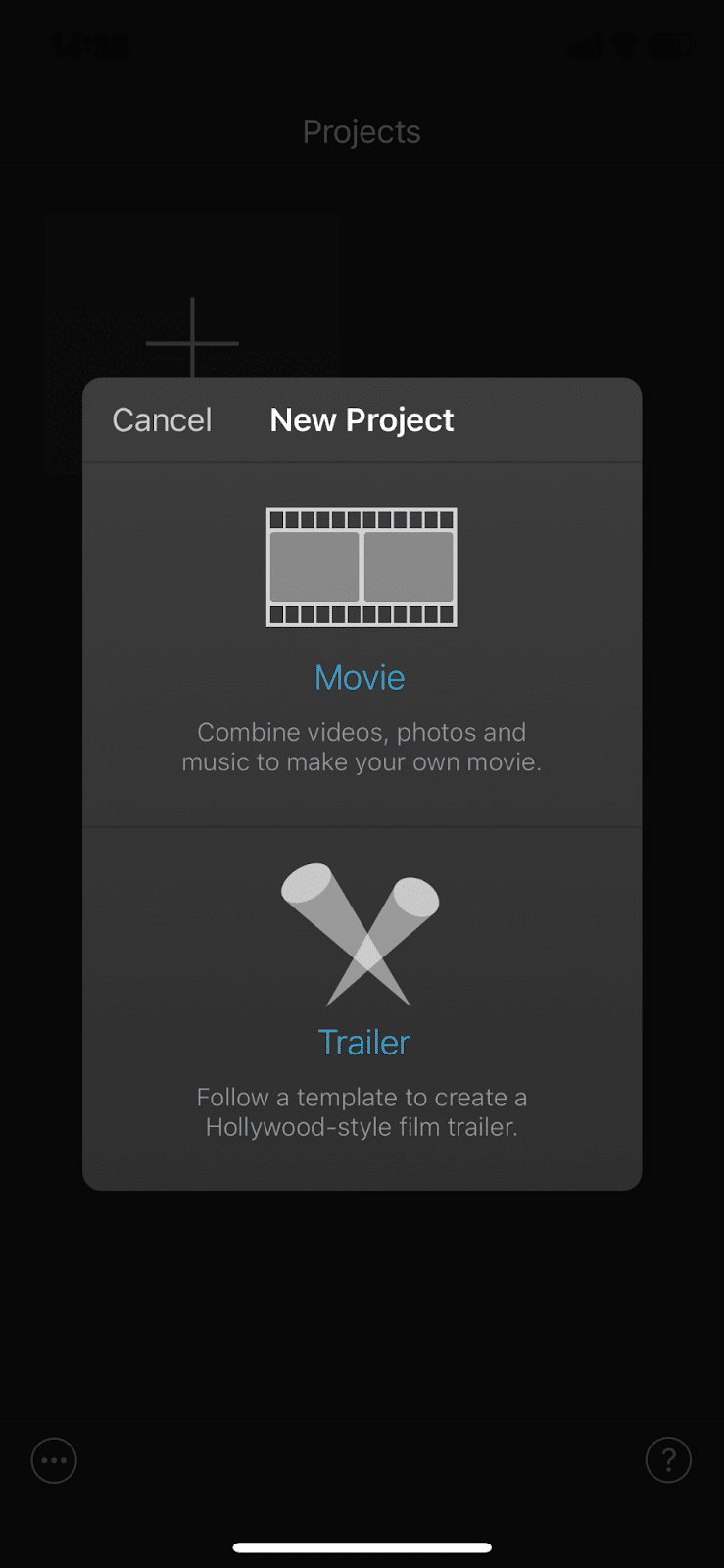 iMovie on iPhone