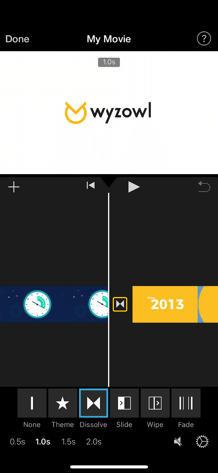 iMovie on iPhone