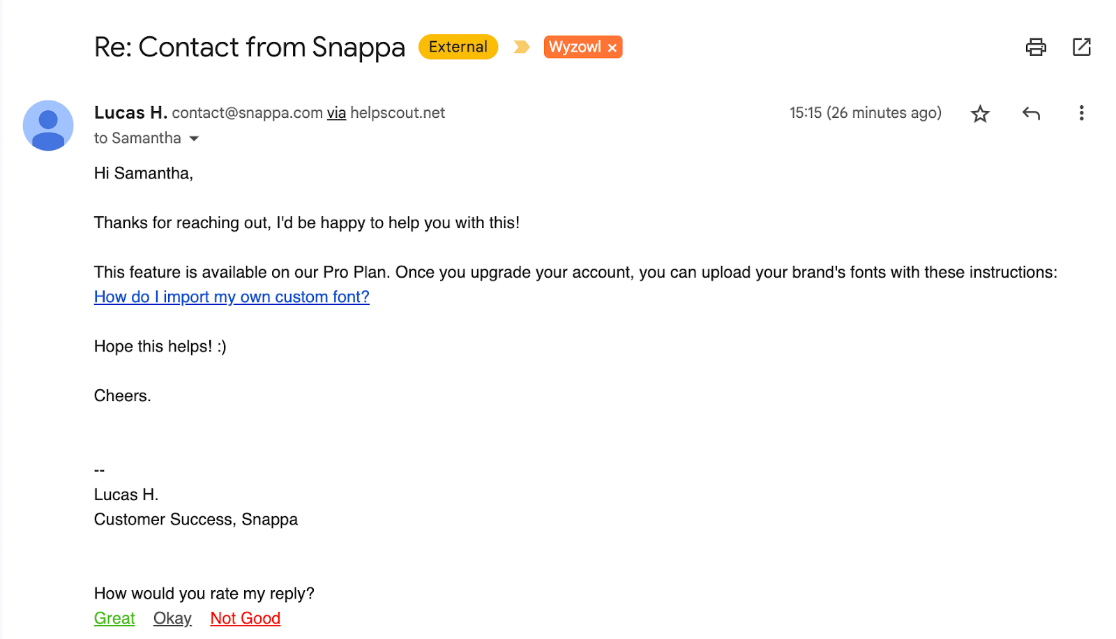 Snappa customer support