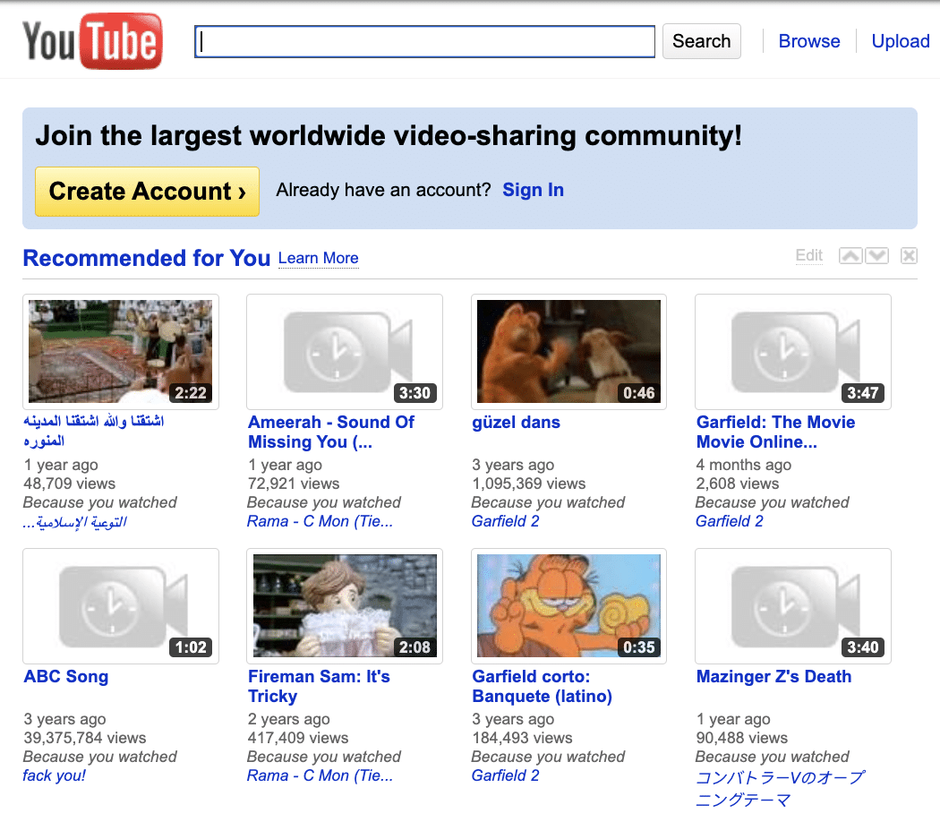 YouTube in 2009